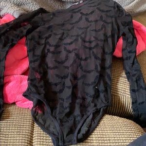 Velvet bat bodysuit